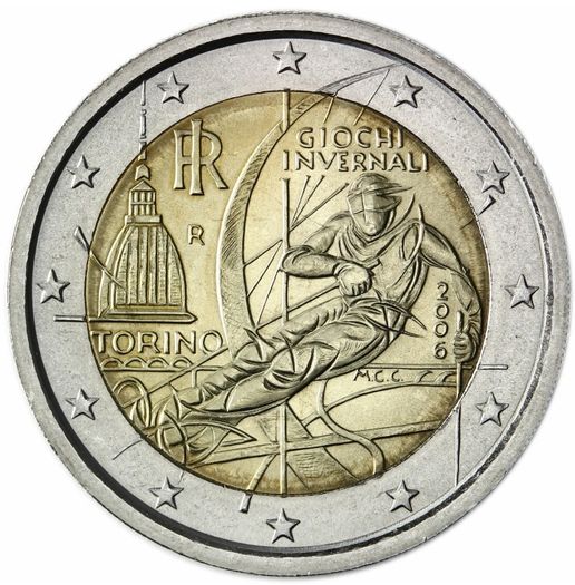 2 Euro Turin Winter Olympics 2006