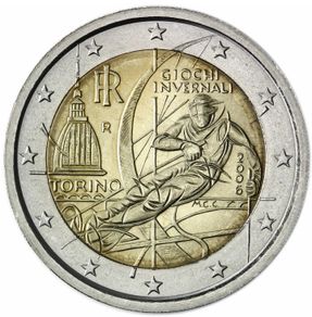 2 Euro Turin Winter Olympics 2006