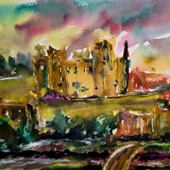 trim castle watercolour