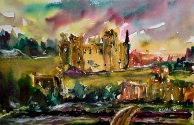 trim castle watercolour