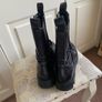 Carl Scarpa mid calf black leather boot size 8 Image 3