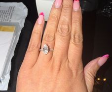 Brand new lab-grown diamond engagement ring for sale, never worn