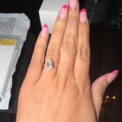 Brand new lab-grown diamond engagement ring for sale, never worn