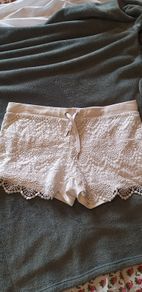 Ladies White Lace Shorts
