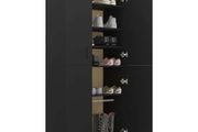 Shoe Cabinet Black 80x39x178 cm Chipboard