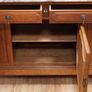 Antique French Oak Dressing Table / Vanity with Marble Top Image 5