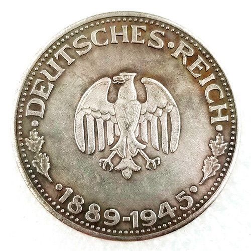 Ww2 Mark German Coin  Hitler Luftwaffe Swastika Nazi Warplane  Reichsmark