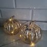 Glass Light-Up Pumpkins X 2 Image 2