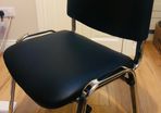 Brand New Black Vinyl Chrome Leg Stacking Chair