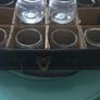 vintage set of 12 jars in lovely leather carry case Image 6