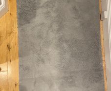 Grey bedroom floor rug
