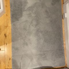 Grey bedroom floor rug
