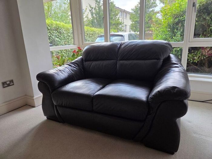 Black leather couches for sale
