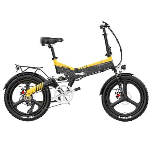 Lankeleisi G650 Electric Folding Bike - Yellow