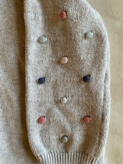 Grey cardigan bauble detail 9-12 months