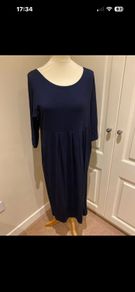 Masai viscose/elastane size 14 navy dress w pockets