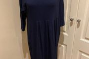 Masai viscose/elastane size 14 navy dress w pockets