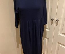 Masai viscose/elastane size 14 navy dress w pockets