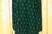 Green and black printed mini dress