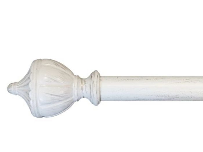 2.9m white & gold curtain pole 28mm