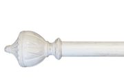 2.9m white &amp; gold curtain pole 28mm