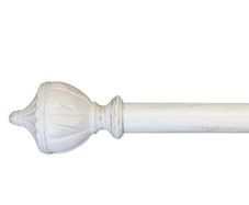 2.9m white & gold curtain pole 28mm