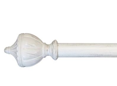 2.9m white & gold curtain pole 28mm