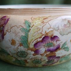 Antique Hand-Painted Bowl 9,5"  x  4,5"