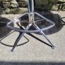 80s "Fasem" Italy, trio of leather & chrome barstools Image 4