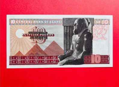Egypt  10 Pounds  1975    Pick. 46  LARGE NOTE  Uncirculated