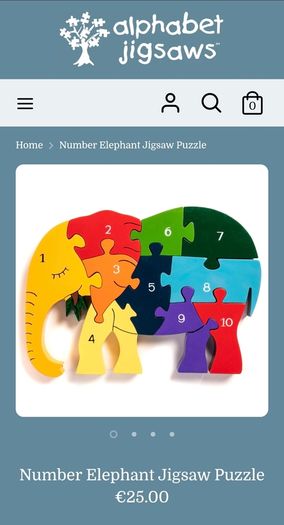 Alphabet Jigsaws Elephant Number jigsaw puzzle brand new