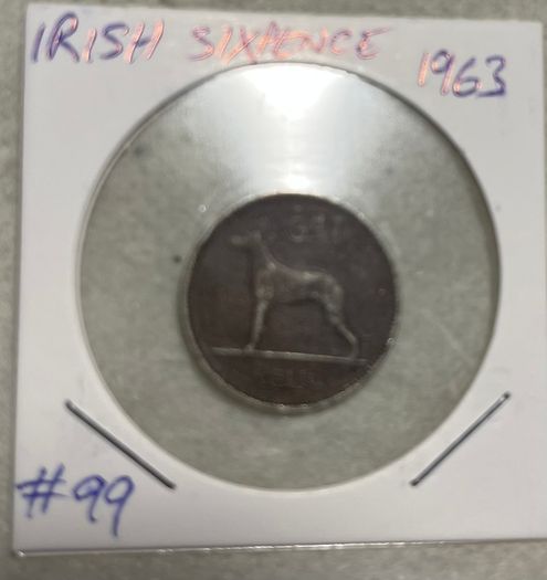 Irish Sixpence 1963