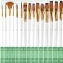 Artist Paintbrush Set of 18 Different Shapes with Palette,1 Pallete Knife,1 Sponge,Painting Brushes Kit with Organizing Case for Acrylic Oil Watercolor Gouache for Beginners Professionals Image 5