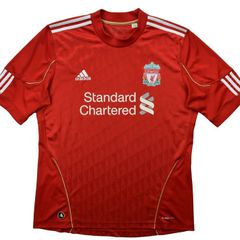 LIVERPOOL LFC Home Shirt 2010-12 ADIDAS Red Standard Chartered 36"