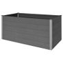 Garden Raised Bed Grey 200x100x91 cm WPC Image 2