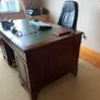 8 drawer Mahogany office desk & orthopaedic office Image 2