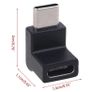 NEW Right Angle 90 Degree USB 3.1 Type C Male to Female USB C Converter Adapter Image 2