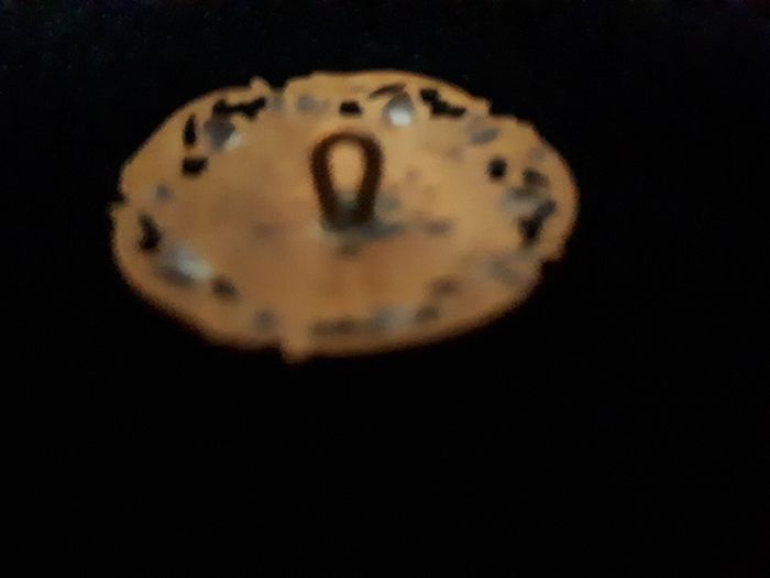 antique enamel button