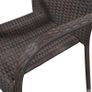 7 Piece Garden Dining Set Brown Image 7