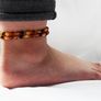 SAFETY POP CLASP Lab tested dark raw unpolished Amber teething necklace beads genuine Baltic amber boys necklace or double anklet/bracelet amber beads Image 2