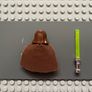 lego Star Wars sw0057 Jedi Knight (Jedi Bob) minifigure- Dark Gray Tunic, Brown Hood and Cape Image 2