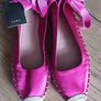 Zara Fusia Pink Satin Espadrille Flats Image 2