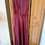 Beautiful burgundy wine satin maxi dress Image 2