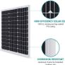 50 Watt Solar Panel 12 Volt Monocrystalline Module PV Charger for Motorhome, Garden, Boat, Caravan and Off-Grid Applications (FREE POSTAGE) Image 2