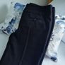 Pinstripe 29" Leg Black Trousers - Size12 Image 2
