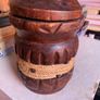 Vintage Hand-Carved Wooden Tobacco Jar Image 3