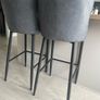 2 PU leather grey bench chair Image 4