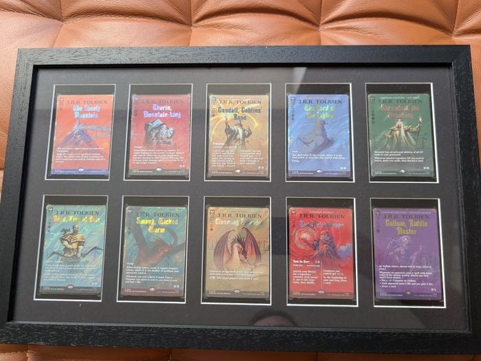 Custom framed Magic The Gathering The Hobbit Book Cover Surge Foil Editions