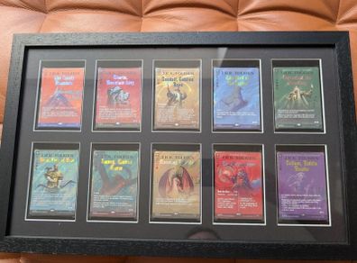 Custom framed Magic The Gathering The Hobbit Book Cover Surge Foil Editions