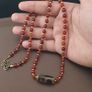 Vintage Treasure Vase Pattern Agate & Carnelian Beads Necklace Image 8